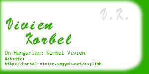 vivien korbel business card